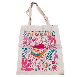 5th Grade Canvas Tote Book Graphic
